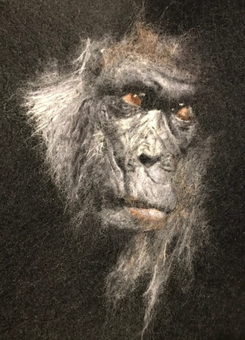 Needle felted pet portrait commission
