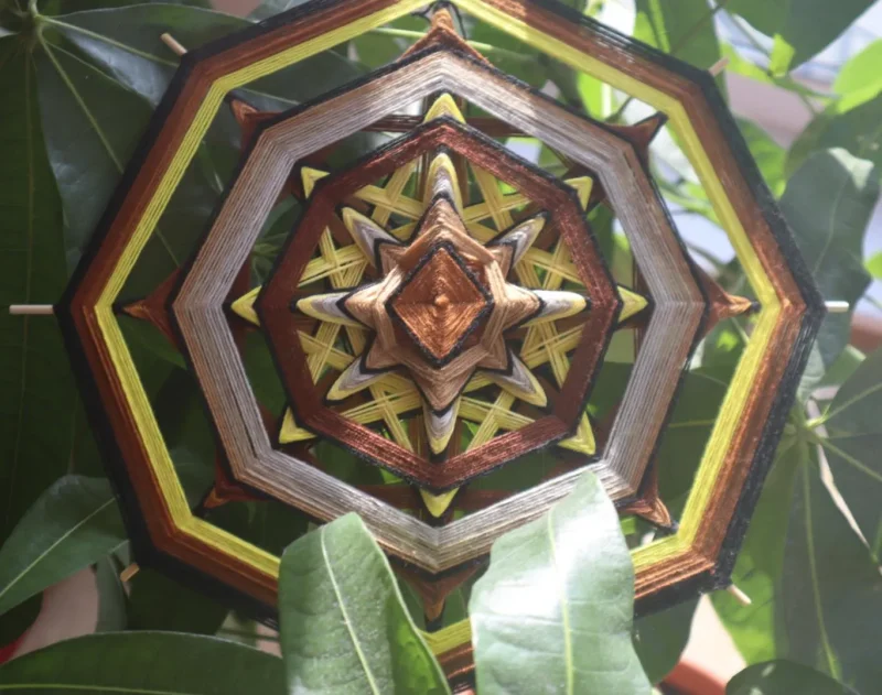 Ojos de Dios 'Echoes in the Sand'/ Handcrafted Mandala/ Birthday gift/ Spiritual present