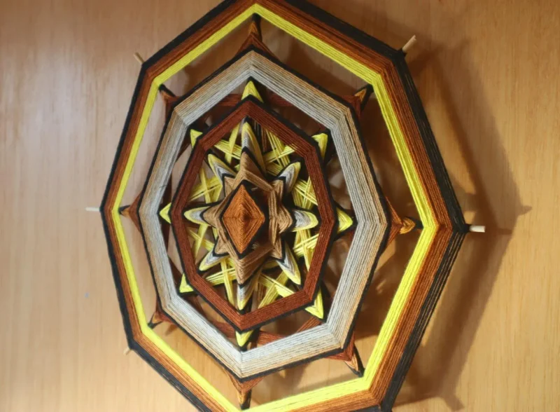 Ojos de Dios 'Echoes in the Sand'/ Handcrafted Mandala/ Birthday gift/ Spiritual present
