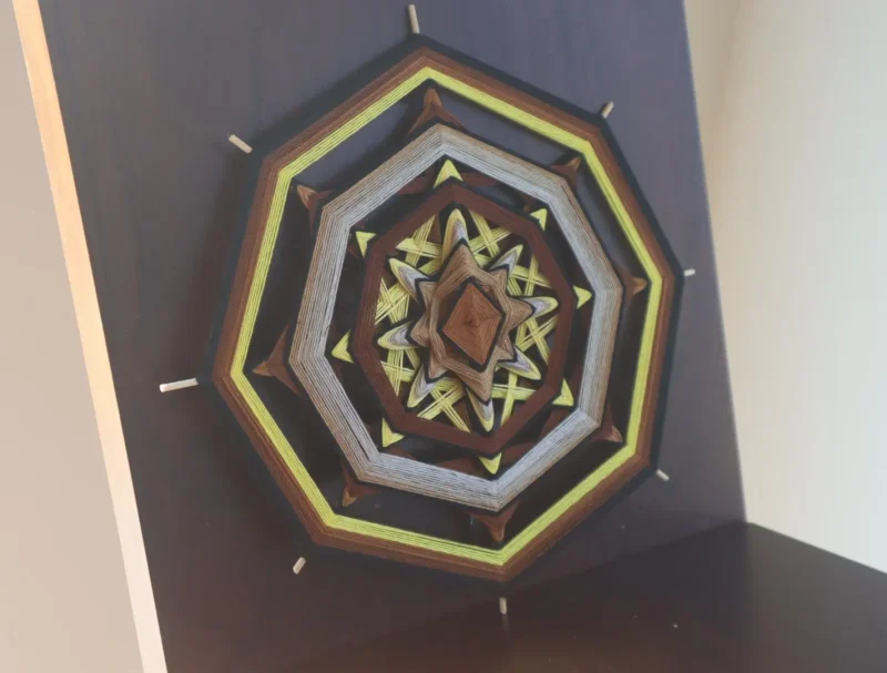 Ojos de Dios 'Echoes in the Sand'/ Handcrafted Mandala/ Birthday gift/ Spiritual present