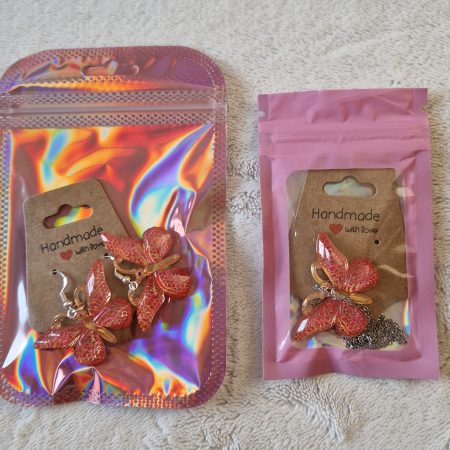 Butterfly Earrings and Necklace Set