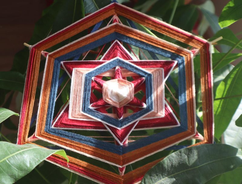 Ojos de Dios 'Cosmic Bloom'/ Handcrafted Mandala/ Birthday gift/ Spiritual present