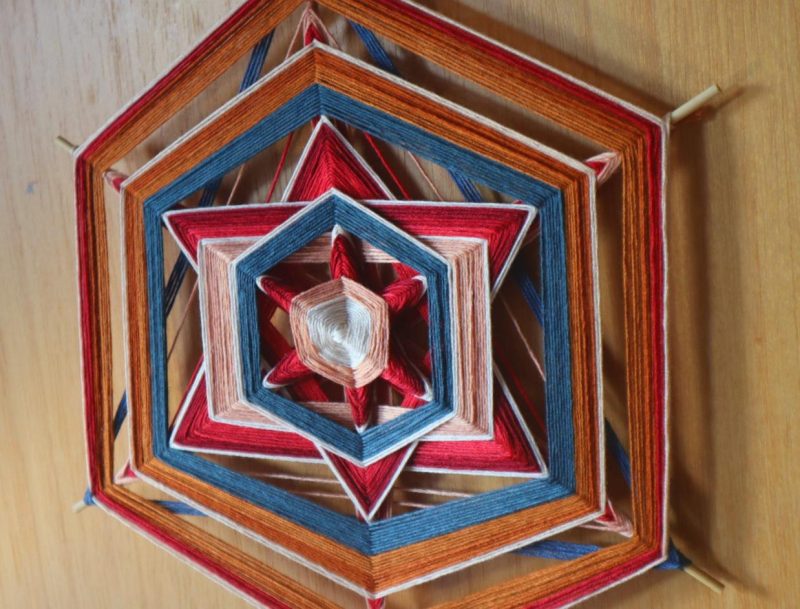 Ojos de Dios 'Cosmic Bloom'/ Handcrafted Mandala/ Birthday gift/ Spiritual present