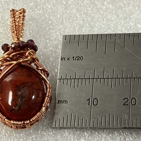Beautiful Red Jasper and Garnet pendant