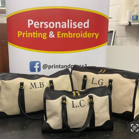 Canvas Duffle Bag, Personalised, 2 Colours, 2 Sizes