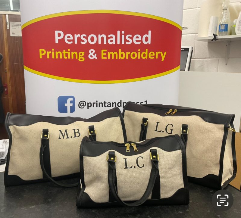 Canvas Duffle Bag, Personalised, 2 Colours, 2 Sizes