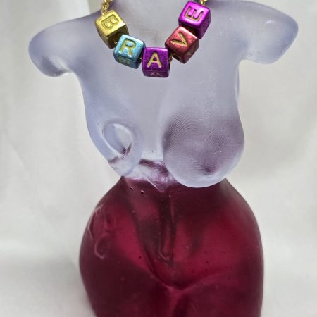 breast cancer awareness statue torso figure