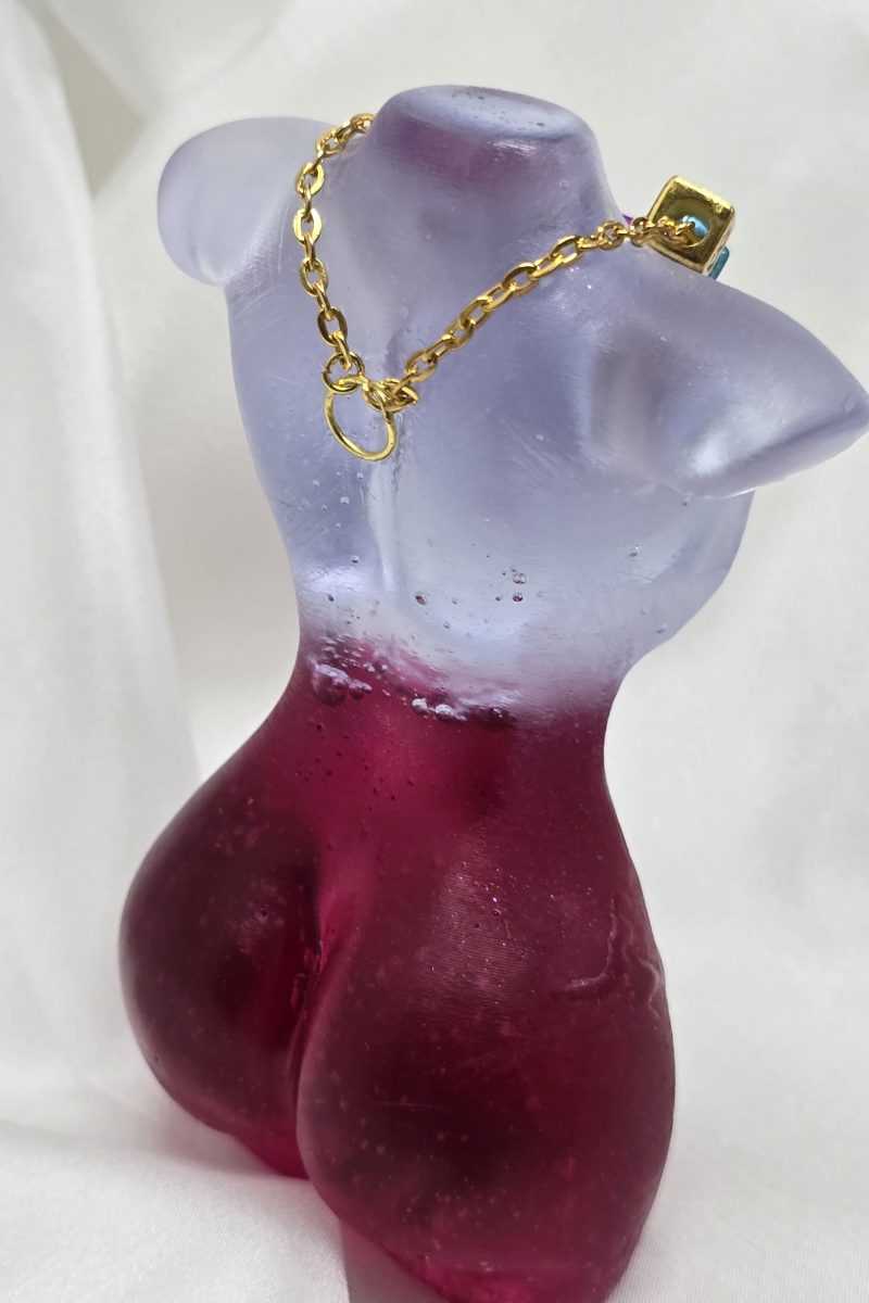 breast cancer awareness statue torso figure