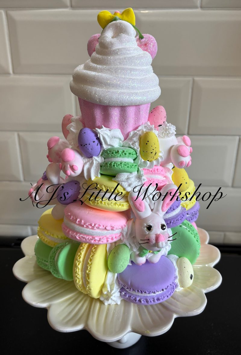Macaron Tower Centrepiece Handmade from Foam Clay