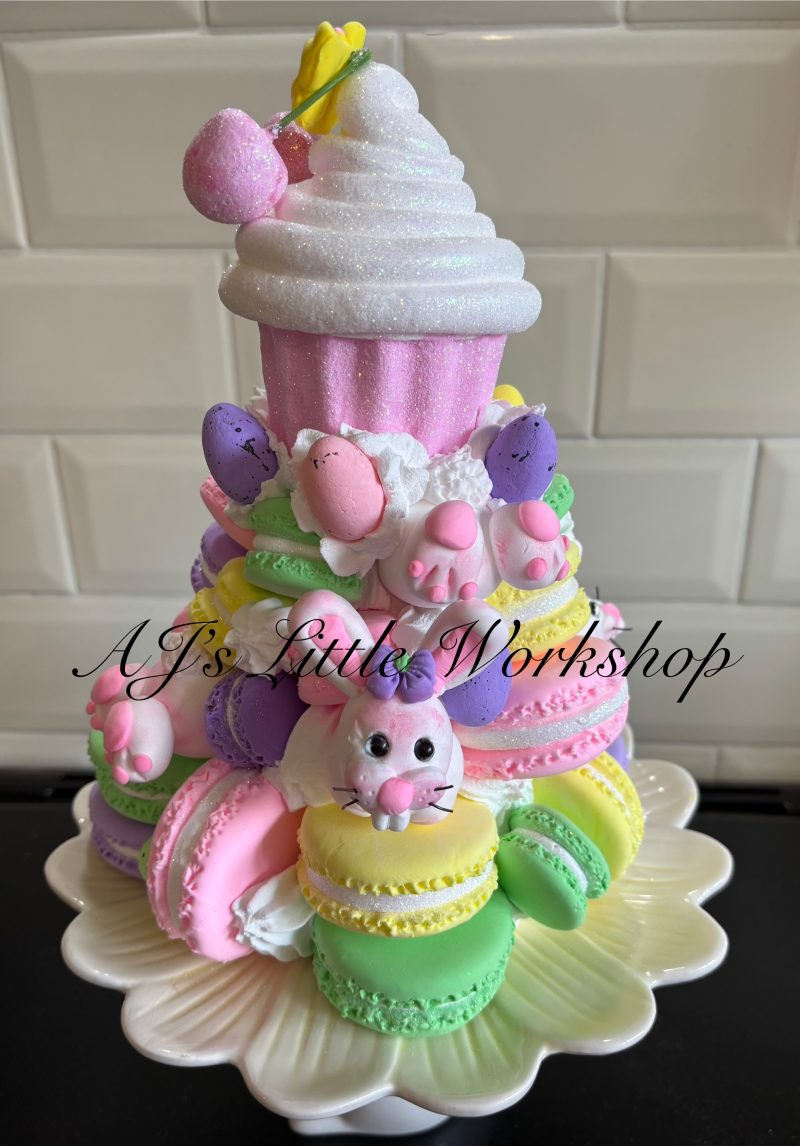 Macaron Tower Centrepiece Handmade from Foam Clay