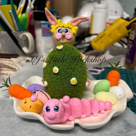 Easter Bunny and Friendly Caterpillar