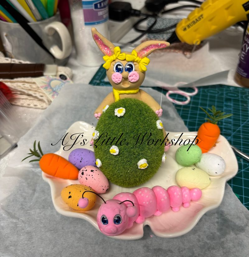 Easter Bunny and Friendly Caterpillar