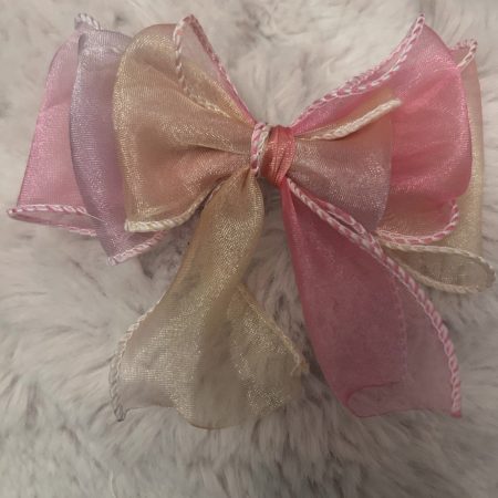 Handmade Organza hair bow clip