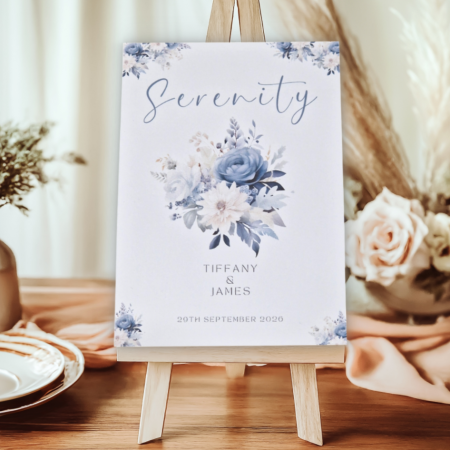 Wedding Table Numbers - Blue Serenity - Set of 10