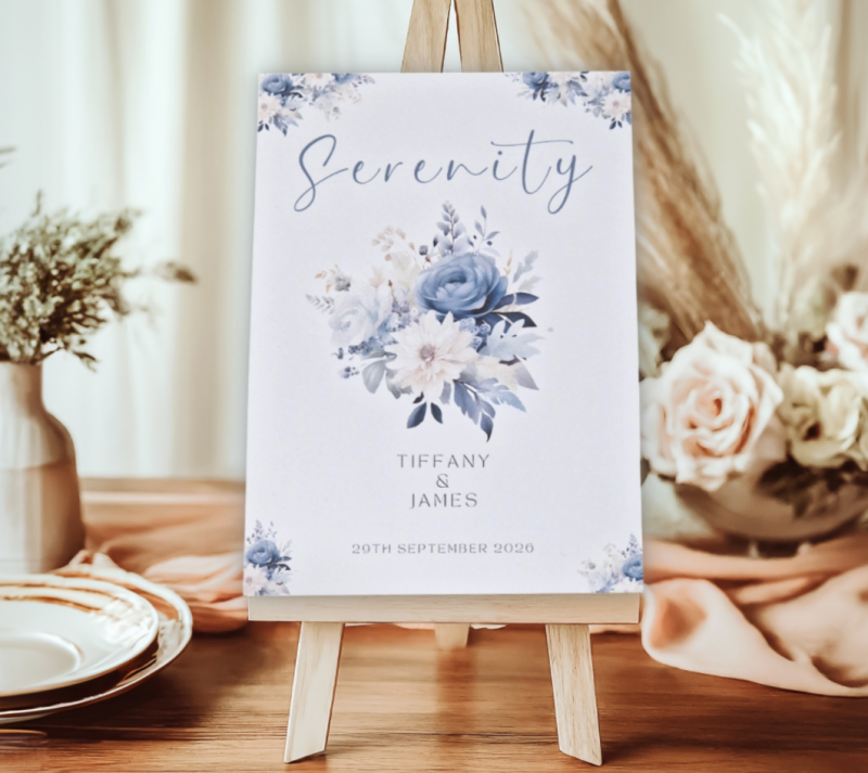 Wedding Table Numbers - Blue Serenity - Set of 10