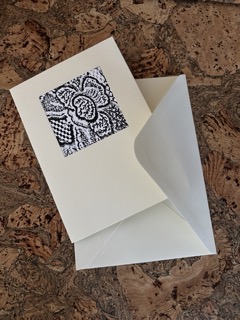 Handmade Unique Card, Monochrome, Eco Friendly Sustainable Greeting Card