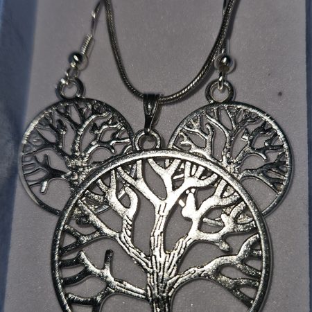 Tree Of Life Necklace And Earrings Set
