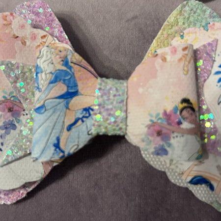 Handmade princess hair bow clips
