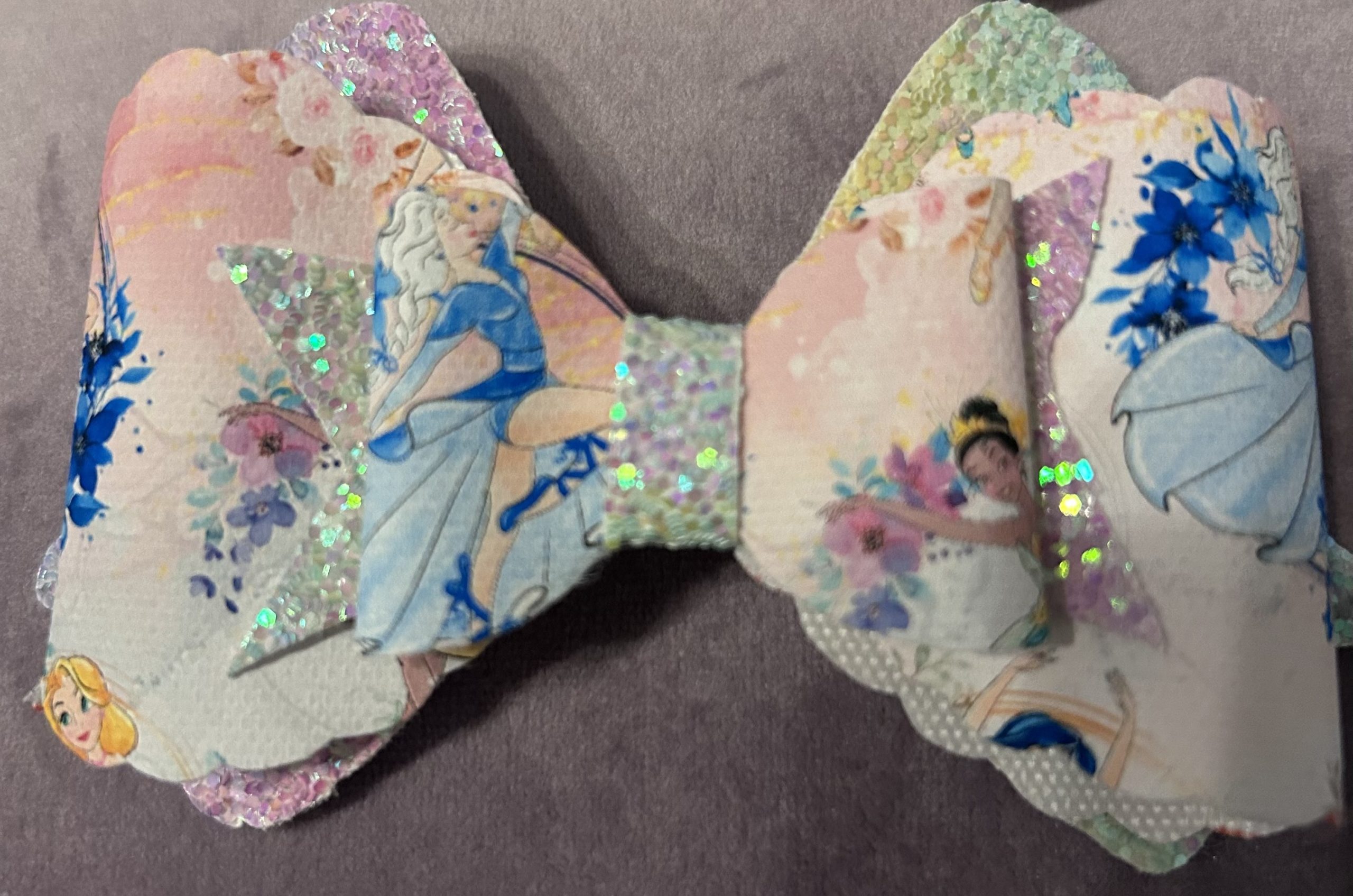 Handmade princess hair bow clips