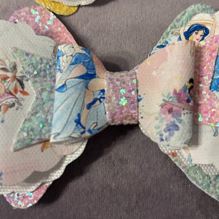 Handmade princess hair bow clips