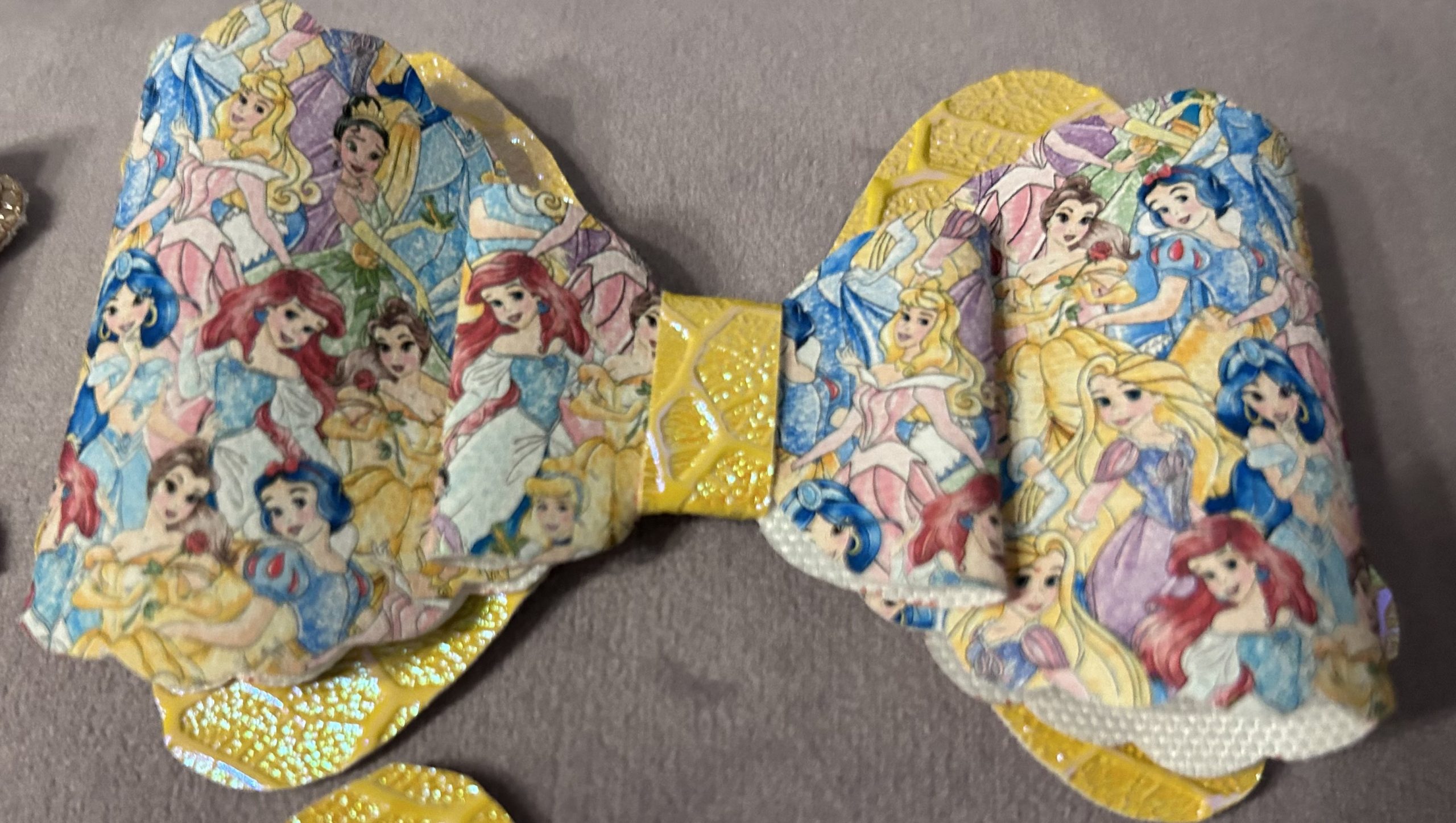 Handmade princess hair bow clips