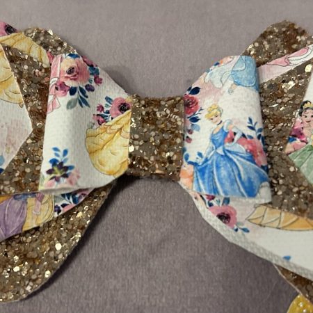 Handmade princess hair bow clips