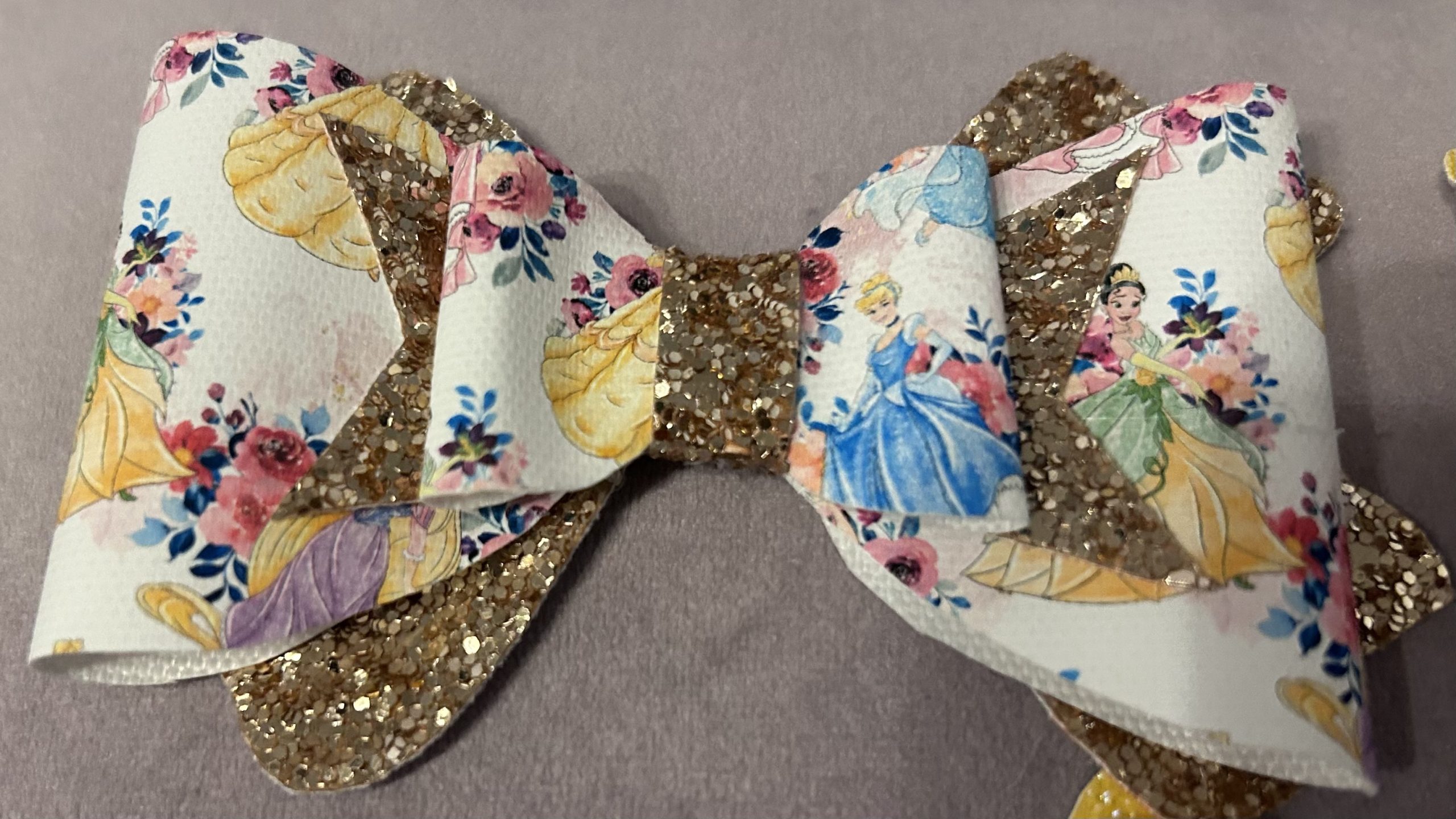 Handmade princess hair bow clips