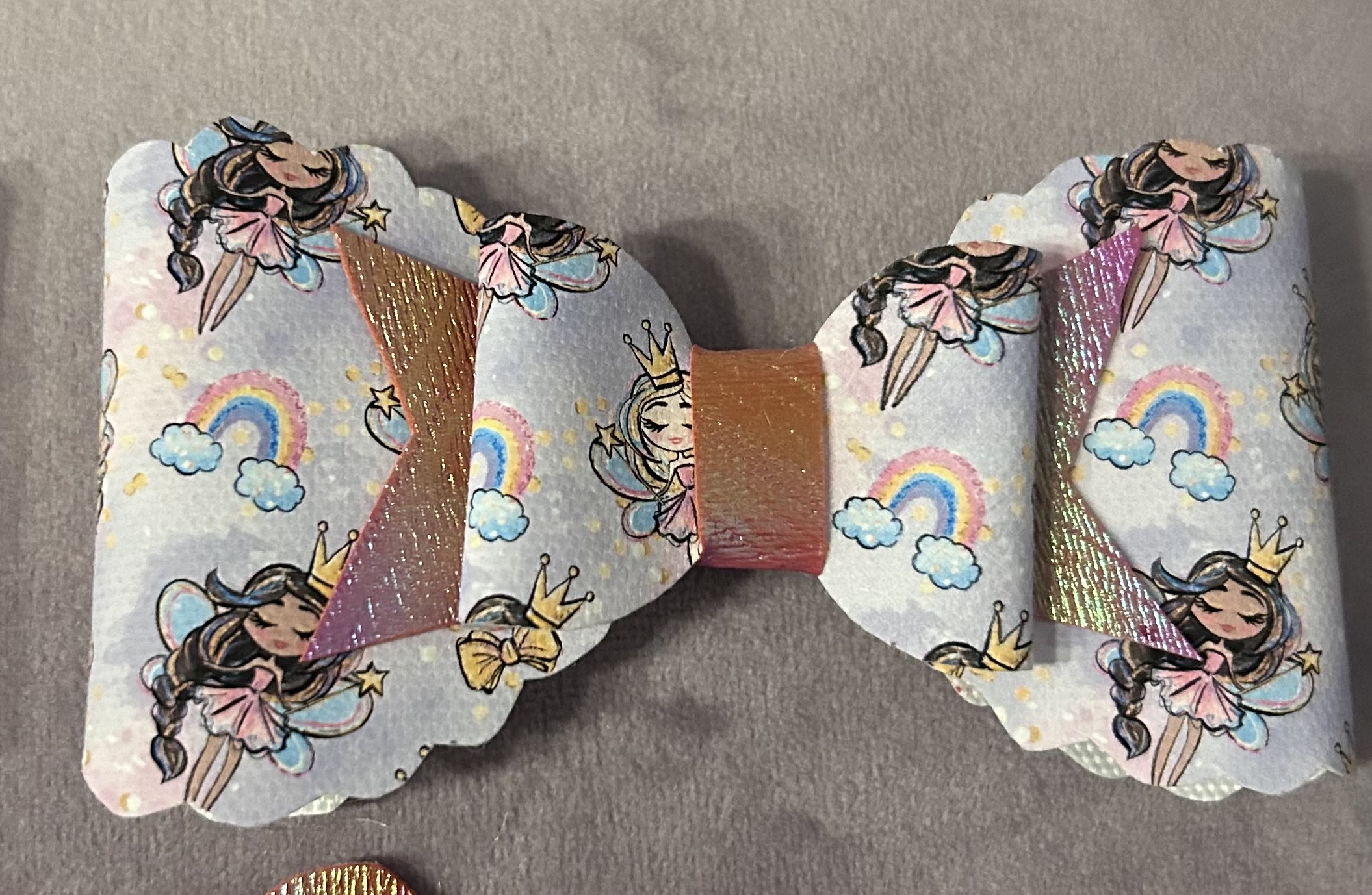Handmade fairy hair bow clips