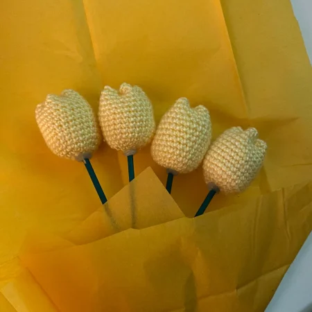 Handmade Stuffed crochet Tulips, Letterbox Gift, Letterbox tulips, Crochet Tulips, Crochet Gift