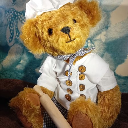 Hand-sewn Mohair Teddy Bear Gordon the Chef