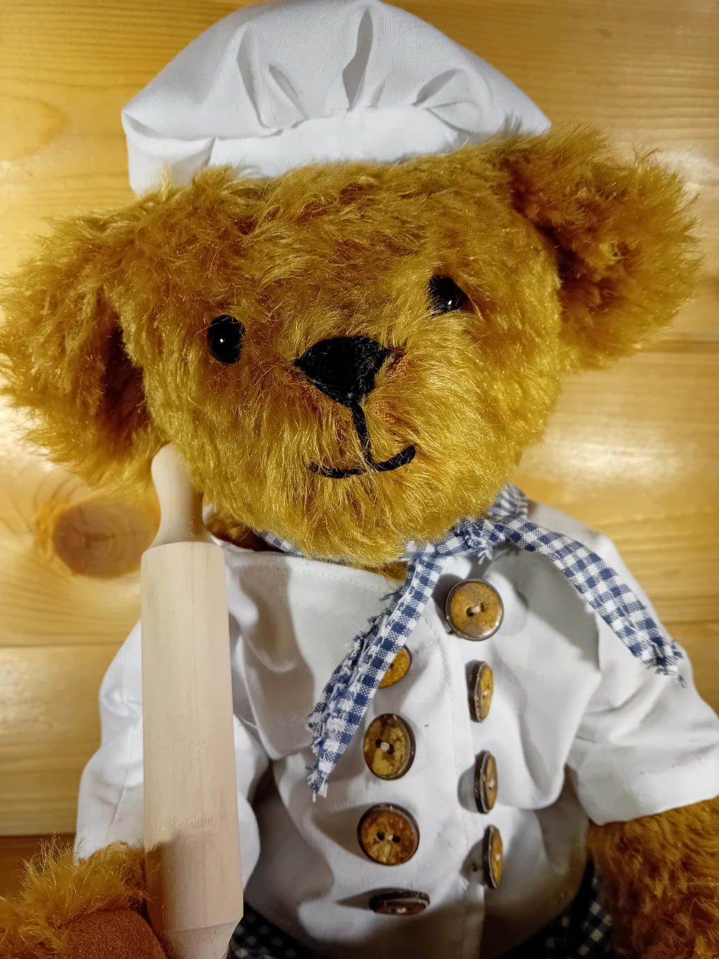 Hand-sewn Mohair Teddy Bear Gordon the Chef