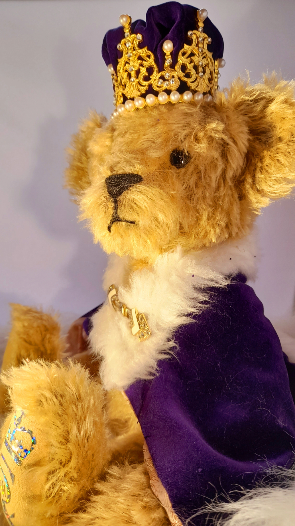 Mohair Hand-Sewn Teddy Bear 30cm Tall