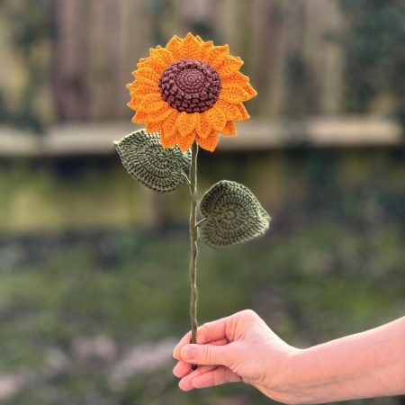 Handmade crochet beautiful sunflower