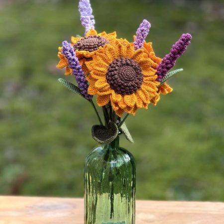 Handmade Crocheted Sunflower - Bright & Cheerful Floral Decor
