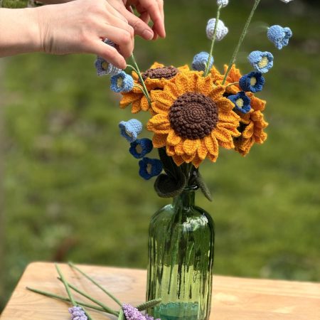 Handmade Crocheted Sunflower - Bright & Cheerful Floral Decor
