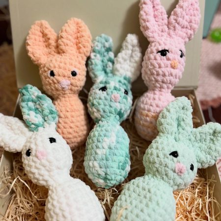 Handmade Soft Plush Crochet Easter Bunny – Adorable Cuddle Toy