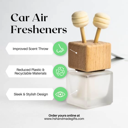 Handmade Mini Reed Diffuser Car Air Freshener | Various Fragrances Available