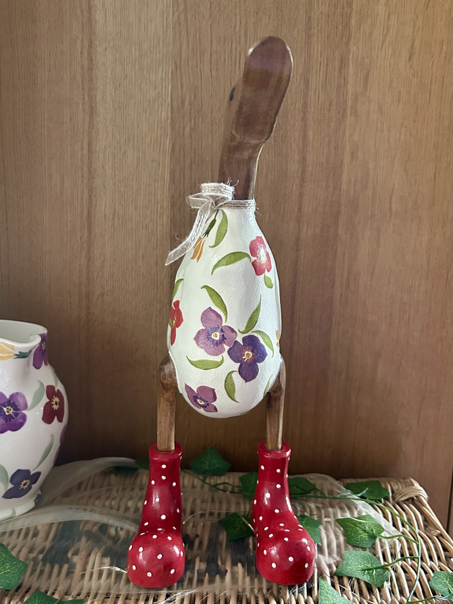 Emma Bridgewater inspired bamboo duck with wellies - Image 4