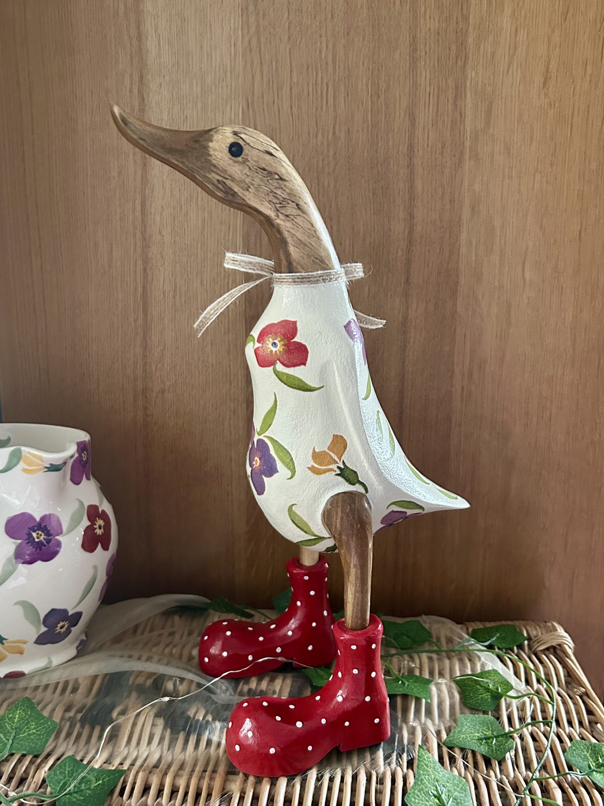 Emma Bridgewater inspired bamboo duck with wellies - Image 5