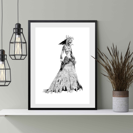 The Witcher - Devil in the Well A4 Illustration Print