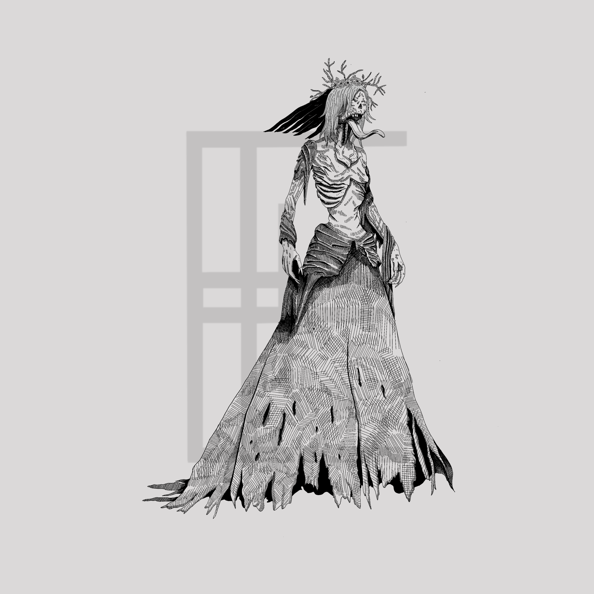 The Witcher - Devil in the Well A4 Illustration Print