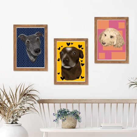 Custom Dog and Pet Portraits A4 Print