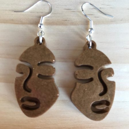 Glow in the dark face earrings