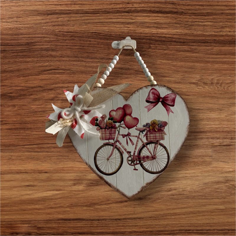 Wooden Heart with Beads Door Hanger/Wreath