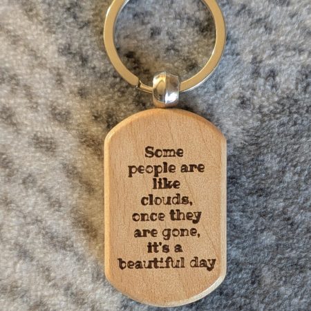Personalised Funny Keyrings - Laser Engraved Wooden Keyring
