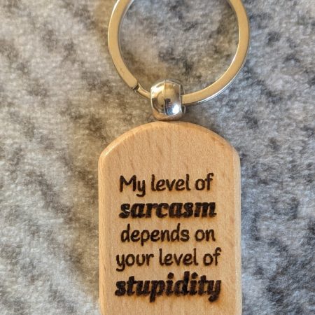 Personalised Funny Keyrings - Laser Engraved Wooden Keyring