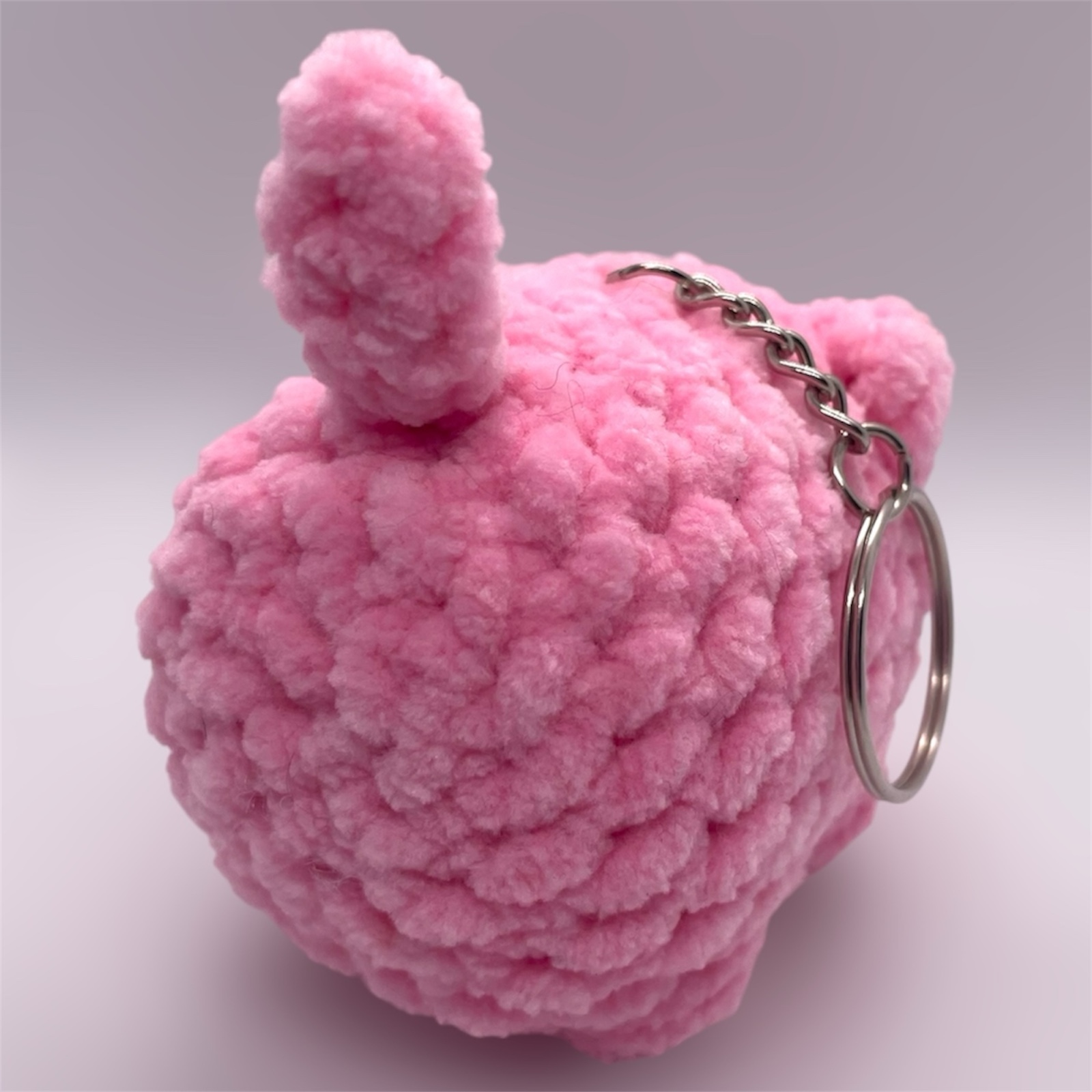 Pink Chunky Loaf Cat Crochet Keyring/Bag Charm