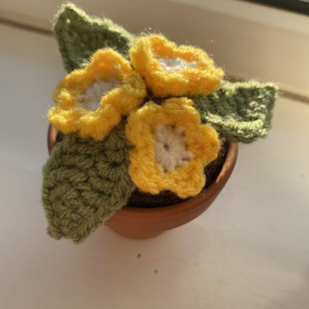 Handmade Crochet Flowers in Pots, Crochet Gifts, Crochet Flowers