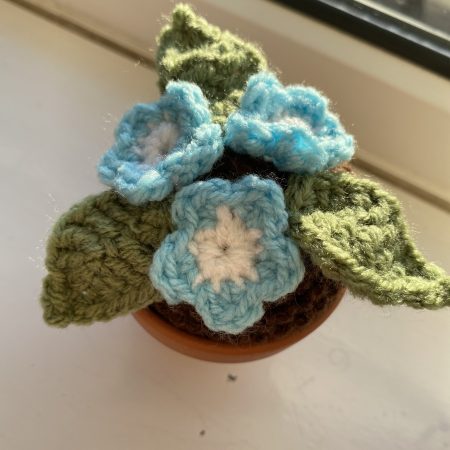 Handmade Crochet Flowers in Pots, Crochet Gifts, Crochet Flowers