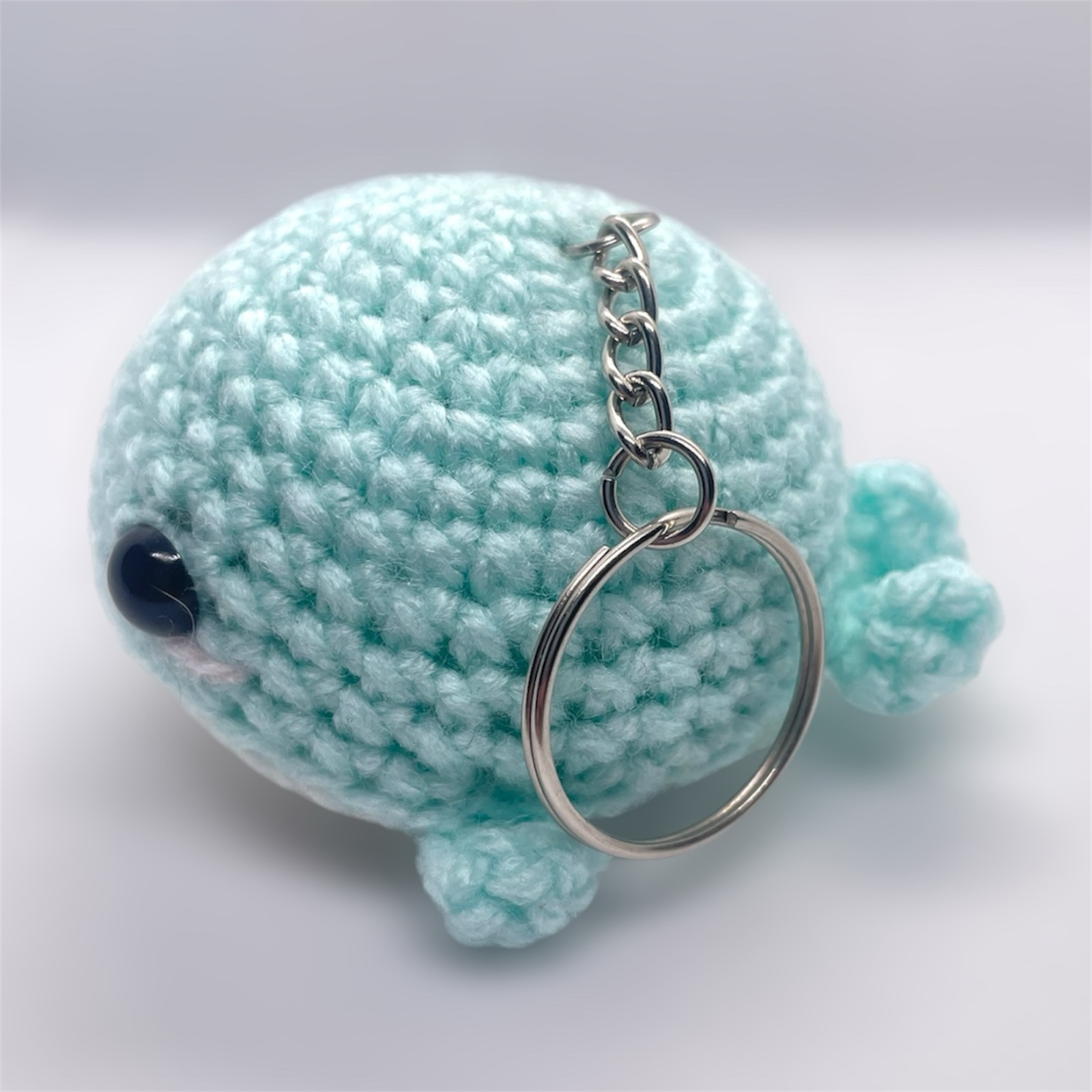 Light Blue Whale Crochet Keyring/Bag Charm